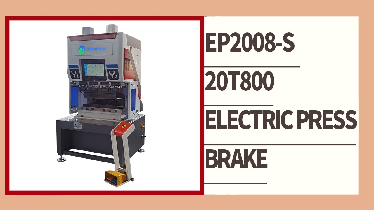 RONGWIN mostra EP2008-S 20T800 Máquina de dobra e dobradeira CNC elétrica completa teste de dobra
    
